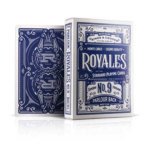 Blue ROYALES Standard 'Parlour Back No.9' Playing Cards - Kings